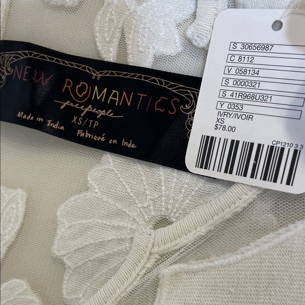 Boho Free People That’s Amore Long Sleeve Blouse. XS. NWT. - Picture 4 of 16